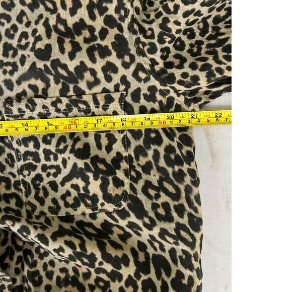 NWT Anthropology by Kyla Seo Women's Kapri Shirt Size Small Wild Cheetah - Picture 12 of 13